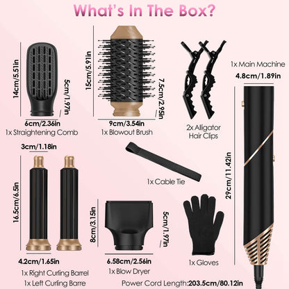 5-in-1 Hot Air Styler & Automatic Wrap Curler - Pro Hair Dryer Brush 1Pc 5 In 1 Hot Air Styler Straightener C | Ectron Online