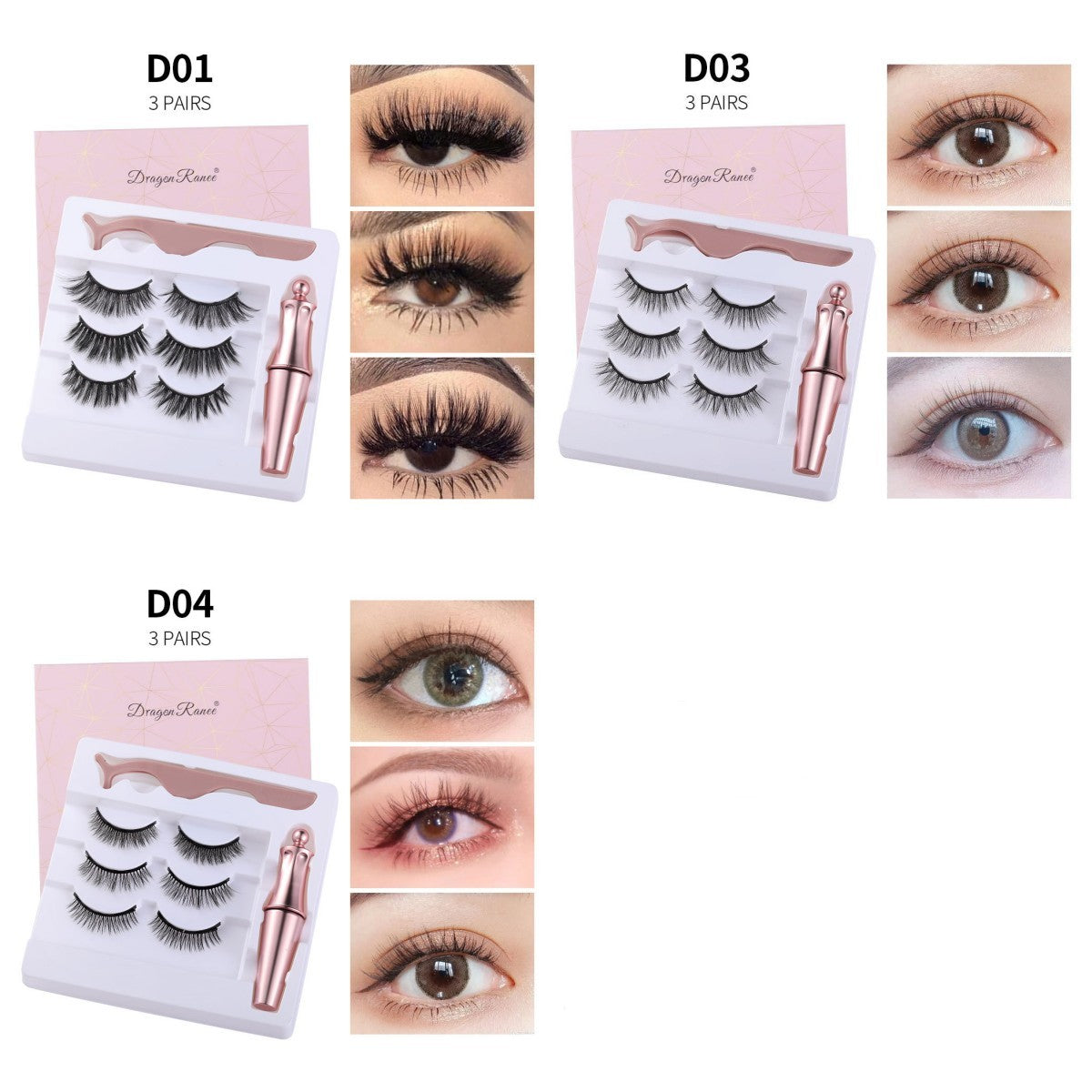 Magnetic Eyeliner & Lash Set – Natural, Long-Lasting with Tweezer Tool Natural Long Lasting Magnetic Liquid Eye | Ectron Online