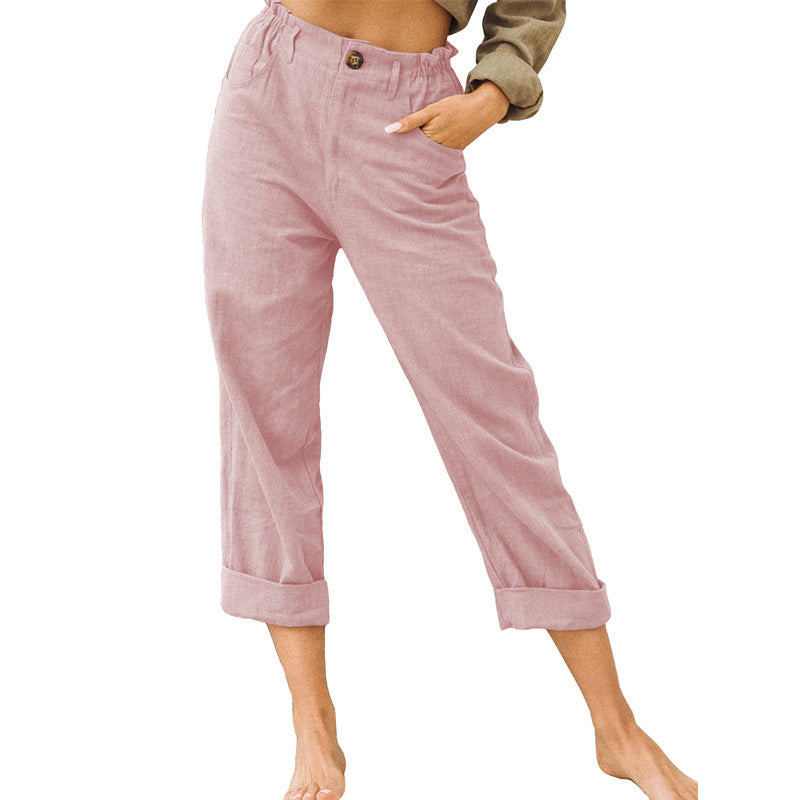 Women's Joggers Pants Fashion High Waist Casual Pants With Pockets