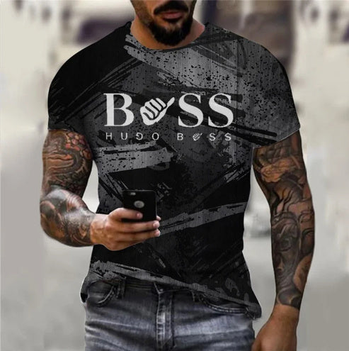Men’s Printed T-Shirt – Fashion Short Sleeve Casual Top Men's Printed Fashion Fashion Short Slee | Ectron Online