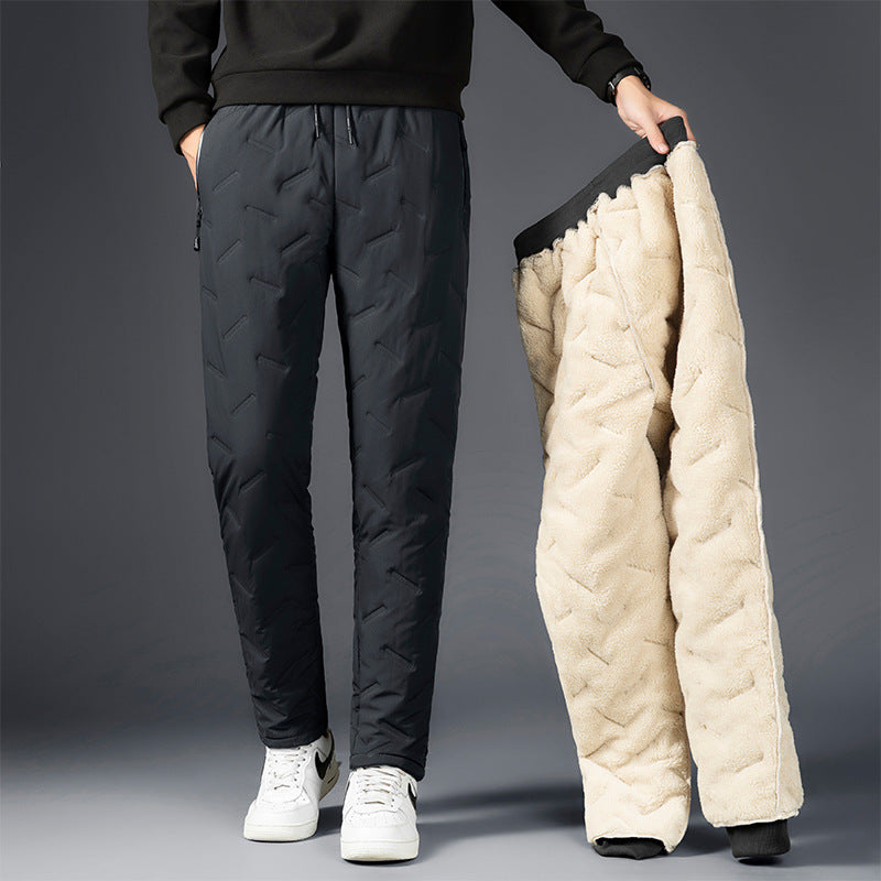 Men's Padded Cotton & Cashmere Trousers