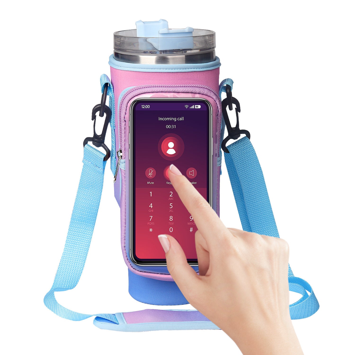 40oz Cup Cover with Transparent Touch Screen Neoprene 40oz Cup Cover Transparent Touch Screen | Ectron Online
