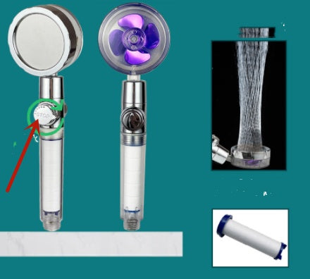 Turbo Propeller Shower Head with Water Saving & High Pressure Flow New Turbo Propeller Shower Head Water | Ectron Online