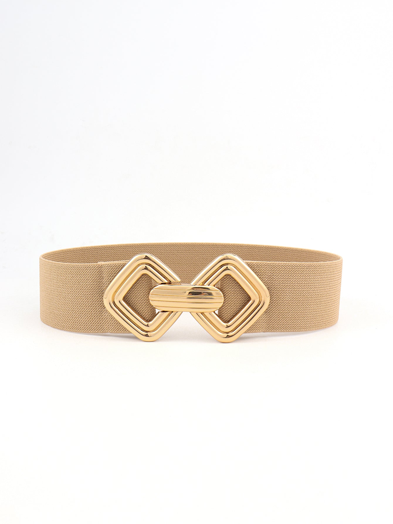 Geometric Buckle Elastic Wide Belt - Trendy & Comfortable Belt | Ectron Online