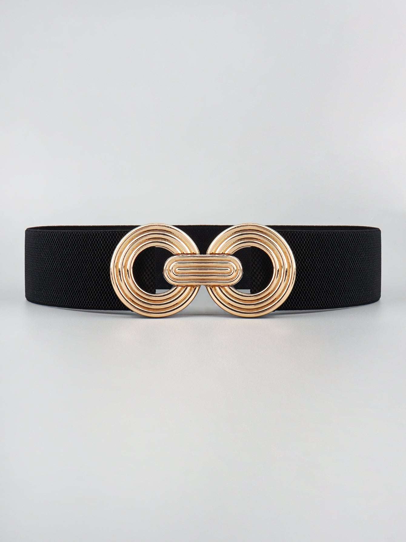 Geometric Buckle Elastic Wide Belt Belt | Ectron Online