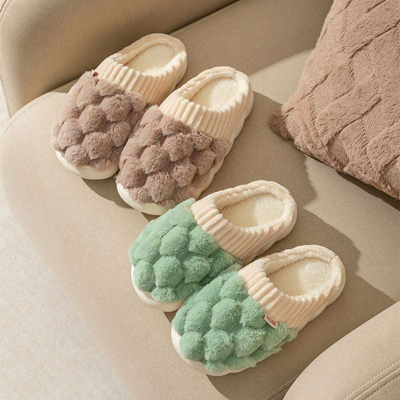 Men's And Women's Fashion Household Indoor Warm Non-slip Plush Slippers Men's And Women's Fashion Household Indo | Ectron Online
