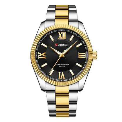 Men's Roman Scale Steel Watch Men's Luminous Steel Strap Roman Scale Q | Ectron Online