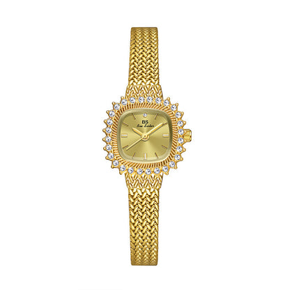 Retro Lucky Small Square Wheat Mini Watch