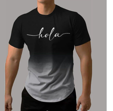 Summer Round Neck T-shirt – Loose Fit with Letter Print Summer Round Neck Loose Letter Print Sho | Ectron Online