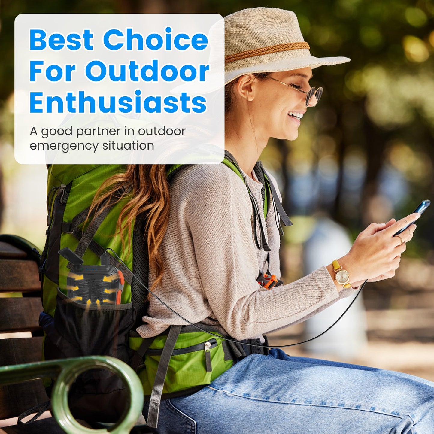 49800mAh Solar Power Bank | 22.5W Fast Charge & Wireless Charging