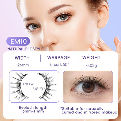 Natural Eyelashes Magnetic Suction False Eyelashes Daily One Pair Mink Hair Super Soft Natural Simulation Easy To Wear