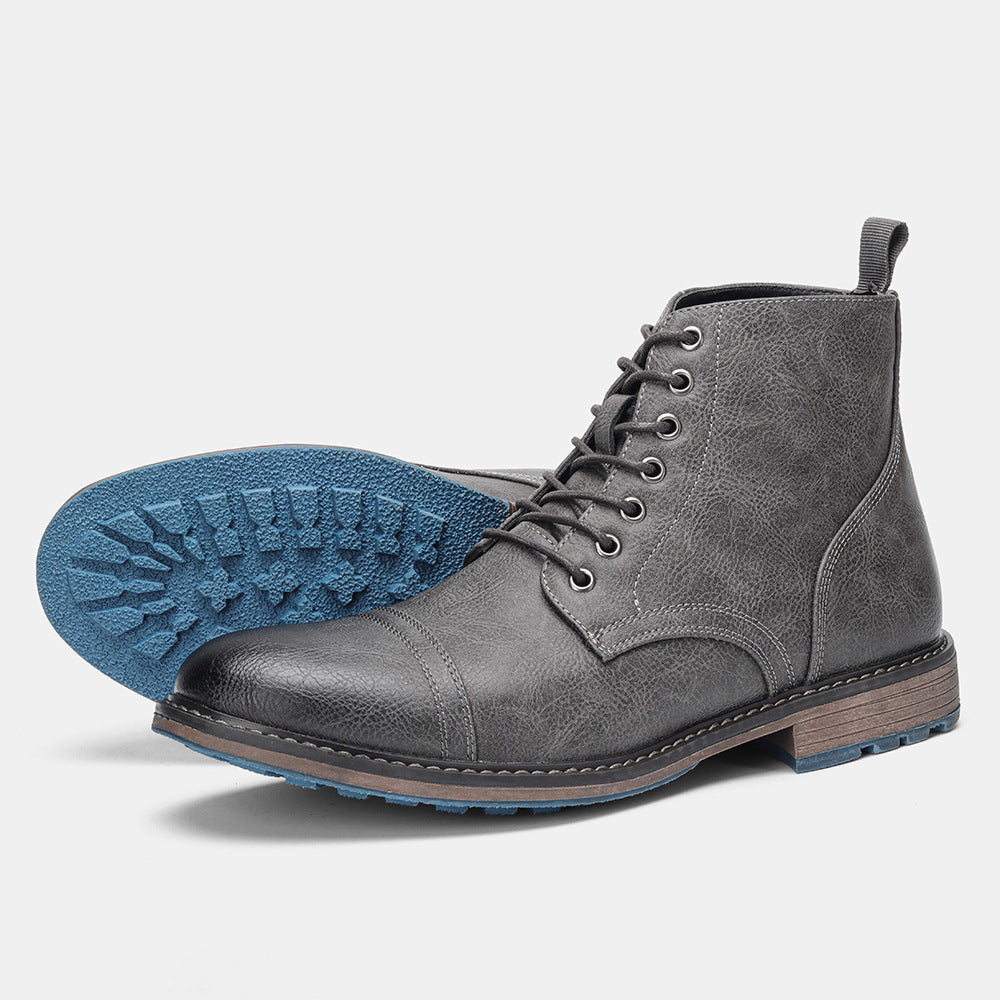 Men's Vintage Workwear Martin Boots – Retro & Rugged Style Workwear Shoes, Men's Retro Vintage Vint | Ectron Online