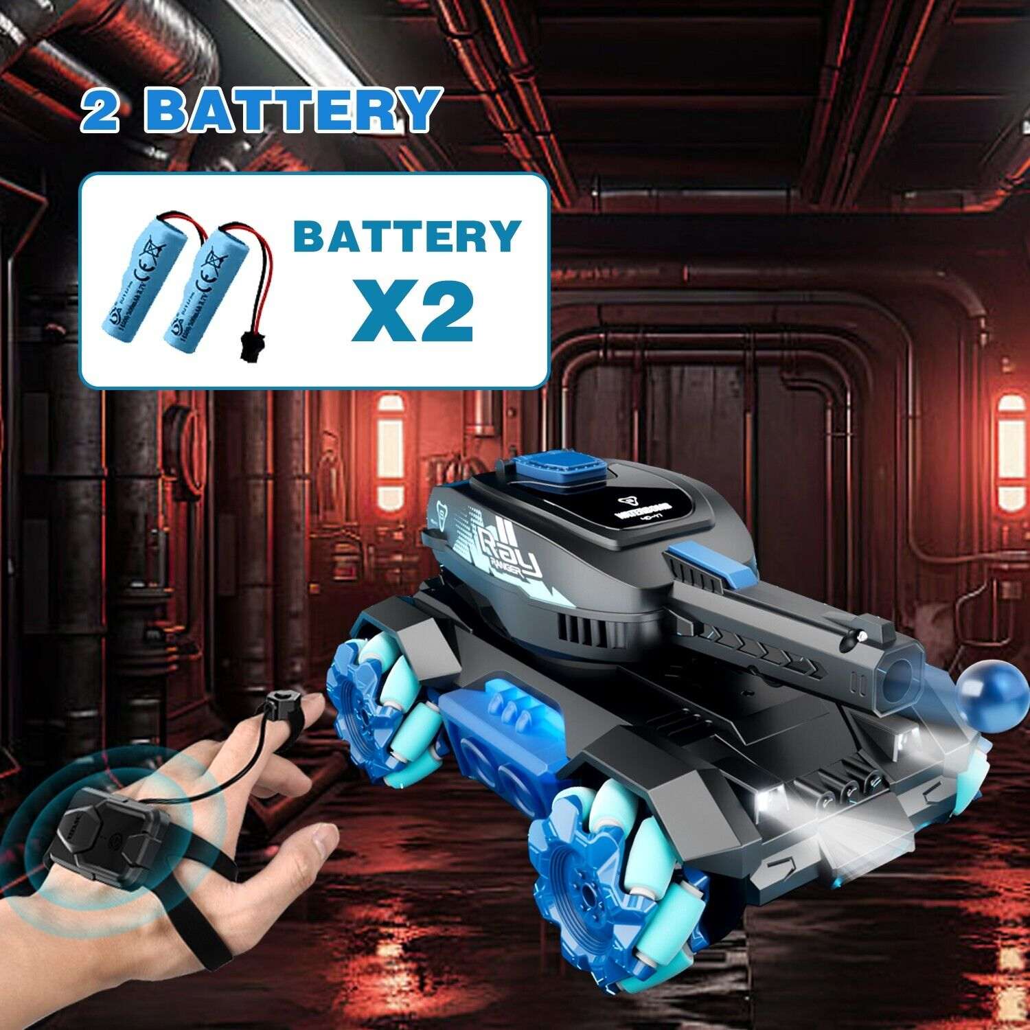 Gesture Control RC Tank - 4WD Water Bomb Shooting Stunt Car RC Tank Toys Four Wheel Drive Remote Con | Ectron Online