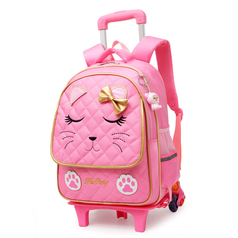 Detachable Trolley Schoolbag – 2 & 3 Wheel for Kids Children's Two-three-wheel Trolley Schoo | Ectron Online