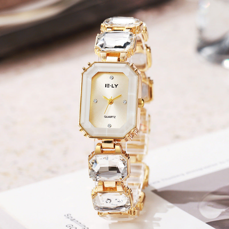 Niche Colorful Steel Belt Square Watch Colorful Niche High-grade Steel Belt Squ | Ectron Online