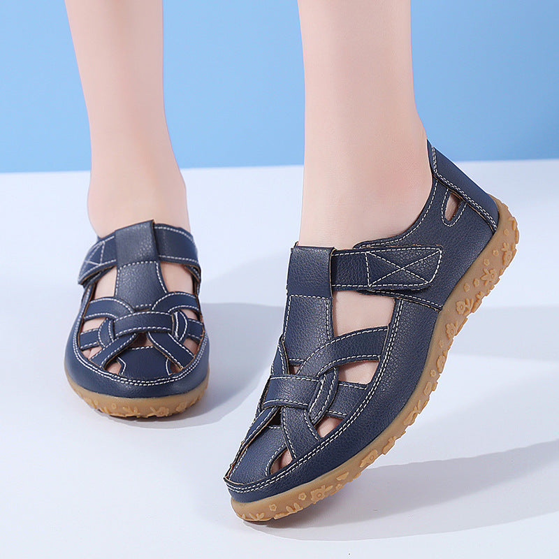 Beach Hollowed Flat Sandals – Fashionable Summer Footwear Beach Hollowed Fashion Flat Sandals | Ectron Online