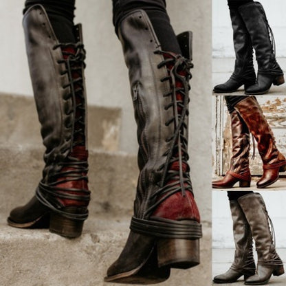 Fashion Personality All-match Color Matching Women's Boots