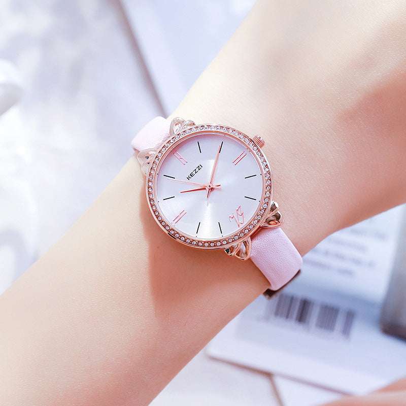 Women's Elegant Diamond Quartz Watch Women's Diamond-embedded Simple Elegant | Ectron Online