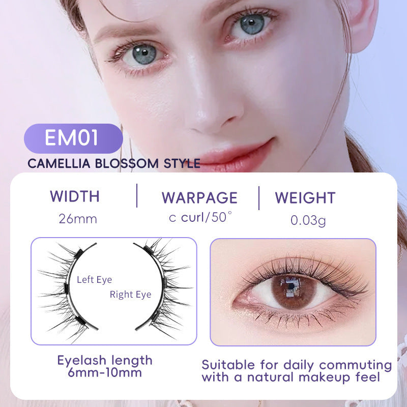 Natural Eyelashes Magnetic Suction False Eyelashes Daily One Pair Mink Hair Super Soft Natural Simulation Easy To Wear