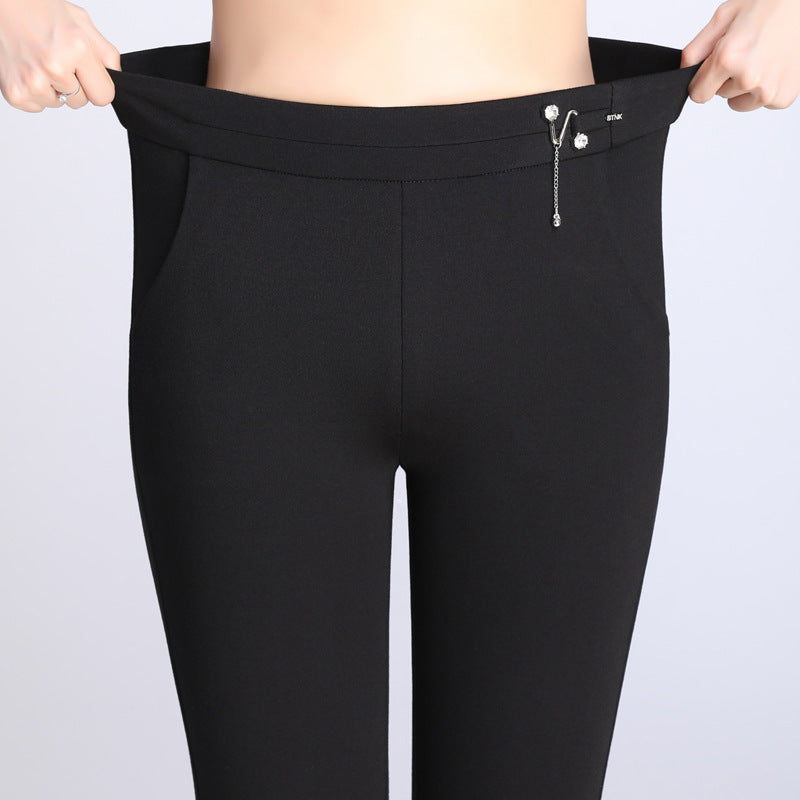 High Waist Stretch Outer Wear Leggings Women's Trousers