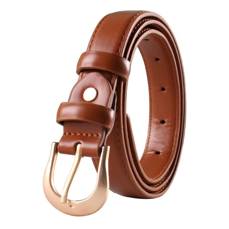 Women's Casual Pin Buckle Belt - Elegant & Versatile Women's Belt Brown Belt Casual Simple Al | Ectron Online