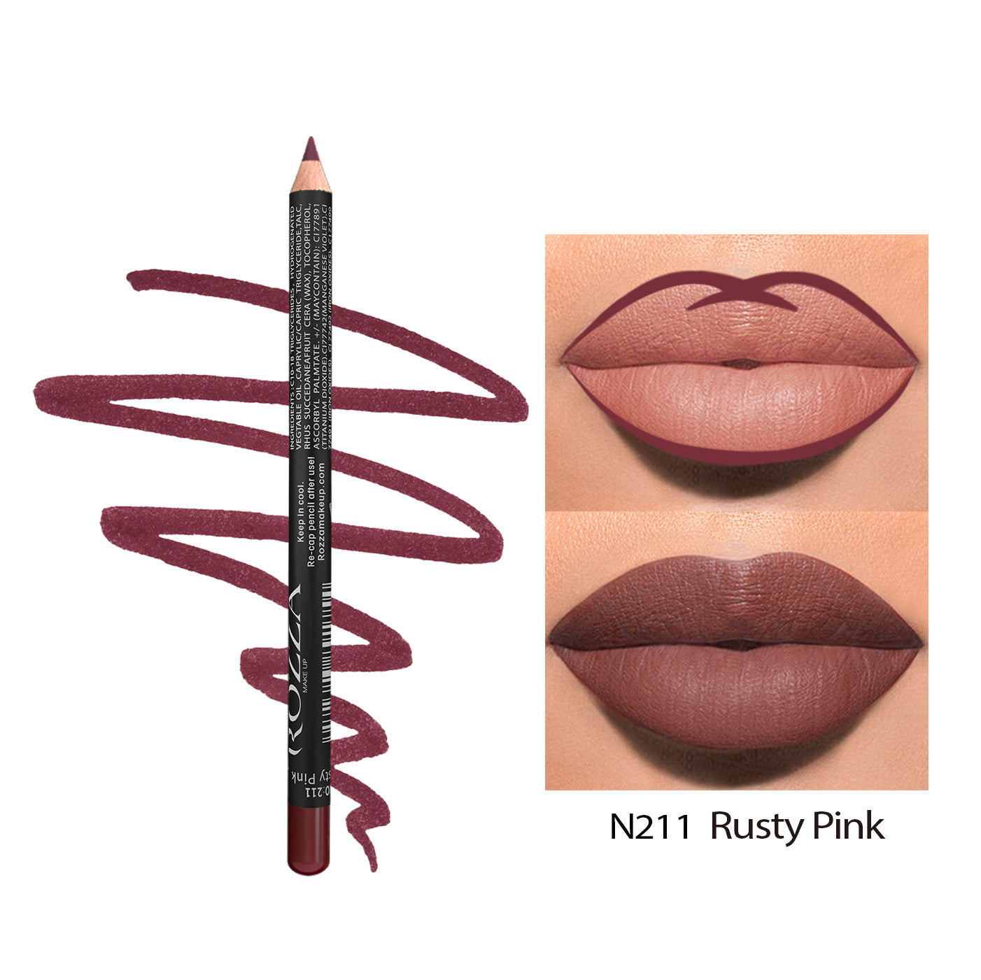 Matte Rich Lip Wood Lip Liner – Long-lasting, Water-Resistant No Stain On Cup No Fear Of Water 24 Hour | Ectron Online