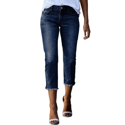 Women's Retro Slim-Fit Stretch Jeans | Trendy Vintage Denim Pants Fashionable Retro Slim-fit Stretch Jeans | Ectron Online