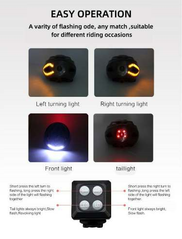 Intelligent steering helmet led bicycle equipment