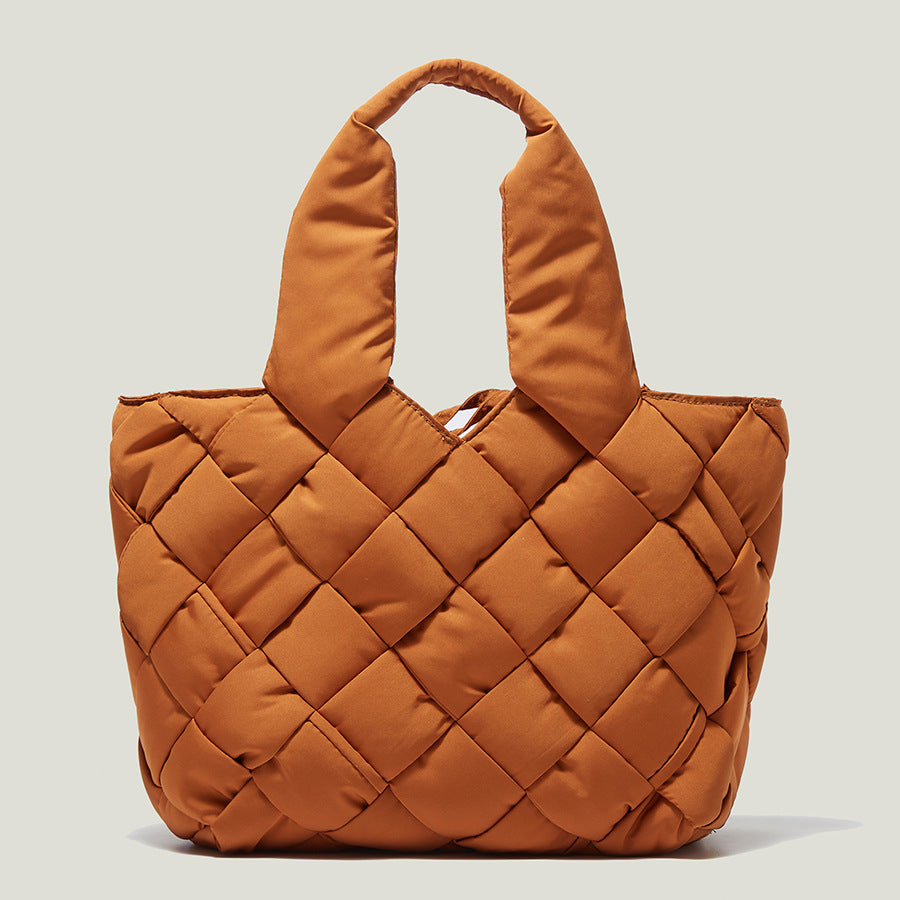 New Canvas Lattice Woven Large-capacity Female Bag New Canvas Lattice Woven Large-capacity | Ectron Online