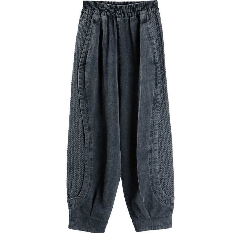 black loose jeans women's