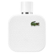Men's Lacoste Blanc eau de toilette tester bottle, white textured glass with cap