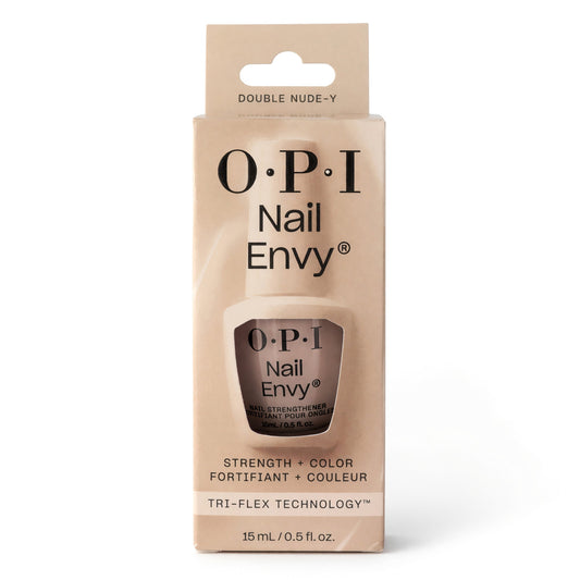 OPI Nail Envy strengthener, Double Nude-Y, 0.5 fl oz box and bottle