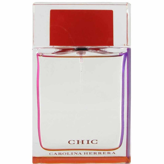 Carolina Herrera Chic eau de parfum tester bottle, red cap, pink-purple liquid