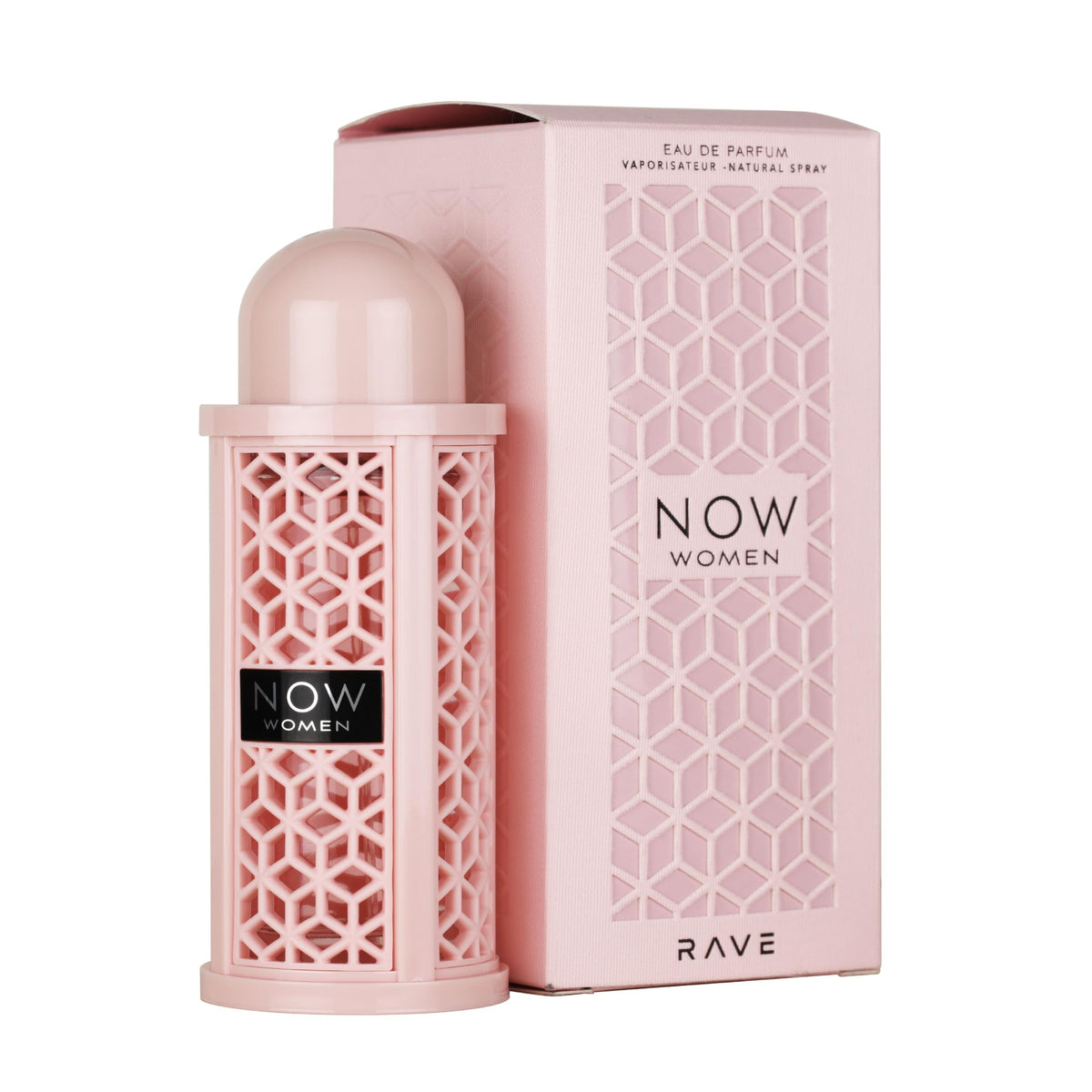 Rave Now by Lattafa eau de parfum spray for women, pink bottle with box