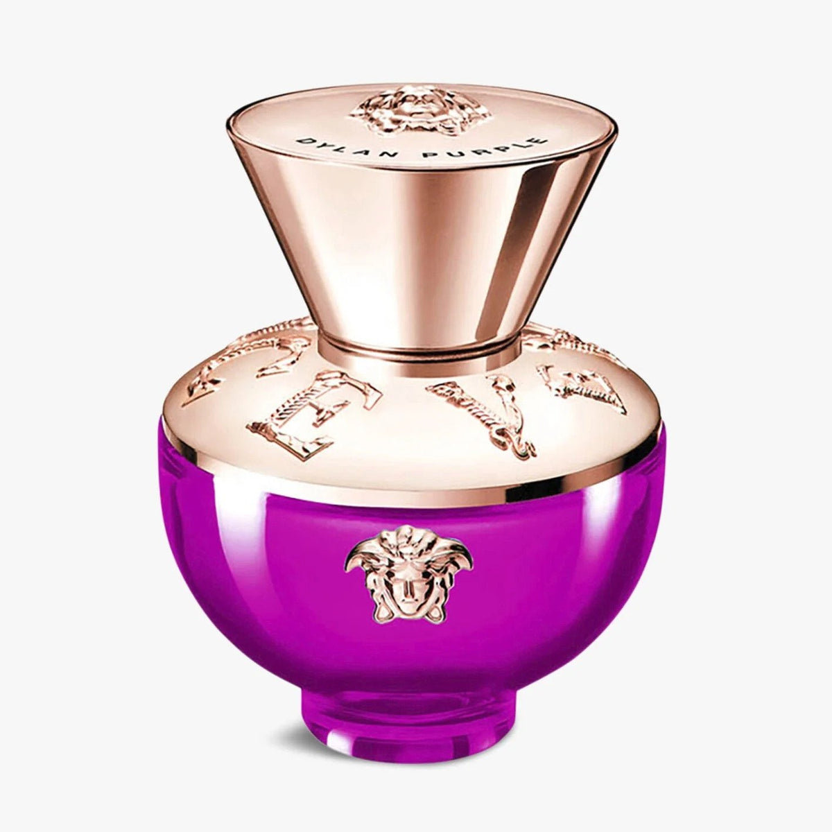 Dylan Purple by Versace mini eau de parfum bottle with purple glass and rose-gold cap