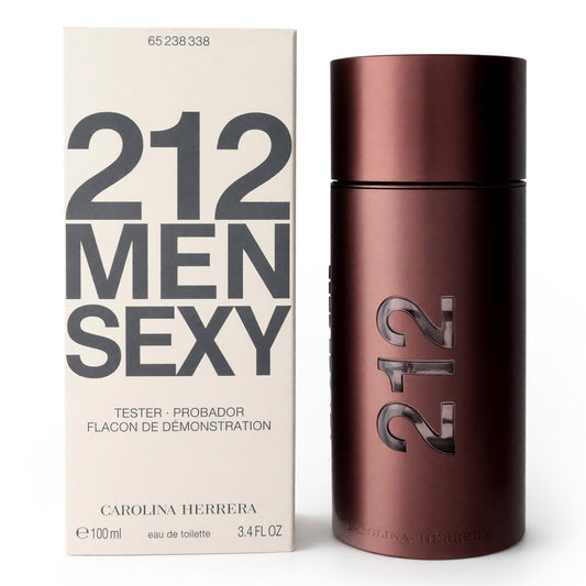 Carolina Herrera 212 Men Sexy EDT tester spray in bronze canister with box