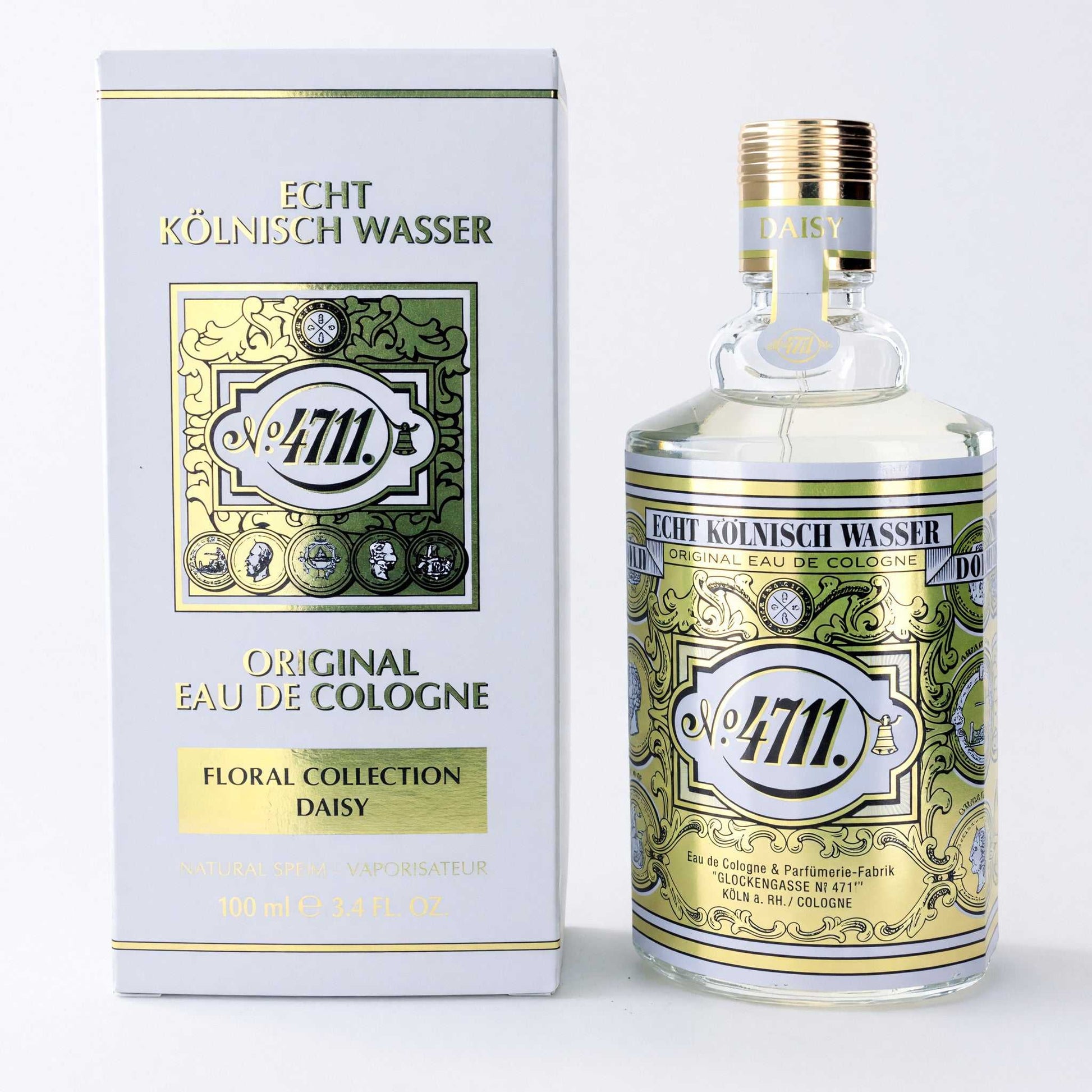 Floral daisy eau de cologne spray bottle with matching retail box