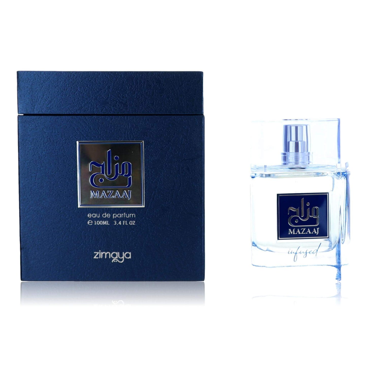 Men's Mazaaj EDP spray, blue glass bottle with box