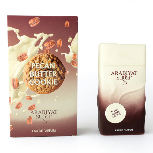 Arabiyat Sugar Pecan Butter Cookie eau de parfum spray bottle and gift box