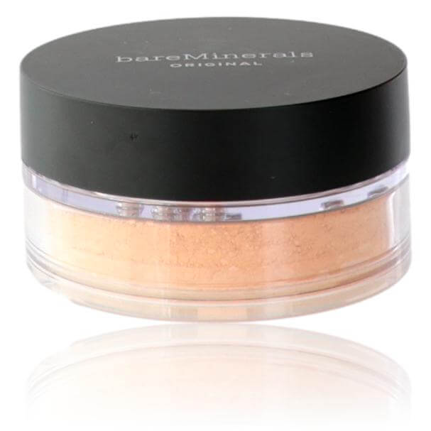 Bare Minerals Loose Powder Foundation .28 Powder Foundation SPF 15 - Soft Medium 11 compact container showcasing the powder.