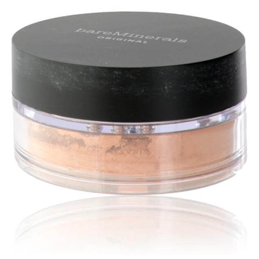 Bare Minerals Loose Powder Foundation .28 Powder Foundation SPF 15 - Medium Tan 18 in a sleek container for luminous skin.