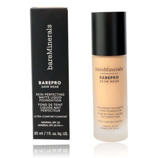 Bare Minerals BarePro 24hr Wear, 1oz Matte Liquid Foundation - Fair 15 Neutral in packaging and bottle.