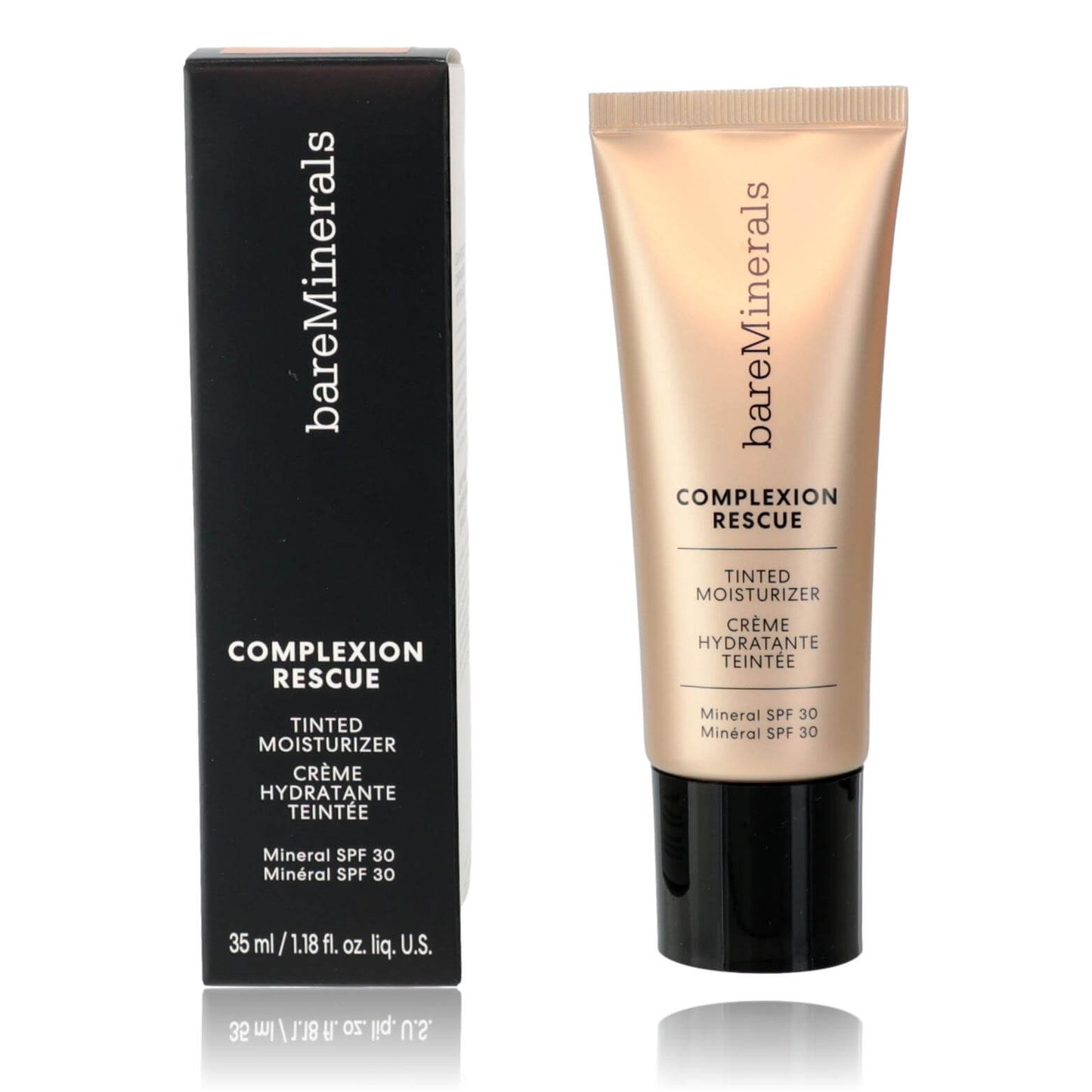 Bare Minerals Complexion Rescue, 1.18oz Tinted Moisturizer SPF 30 - Suede 04 in packaging with tube.