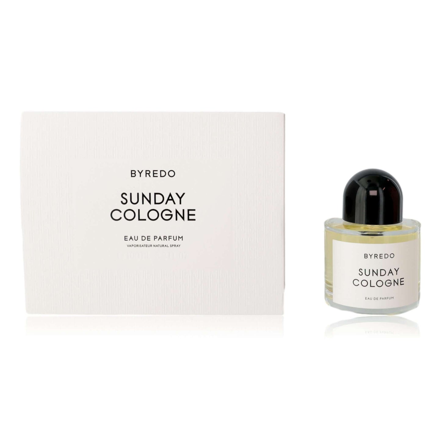 Byredo Sunday Cologne eau de parfum bottle with matching box