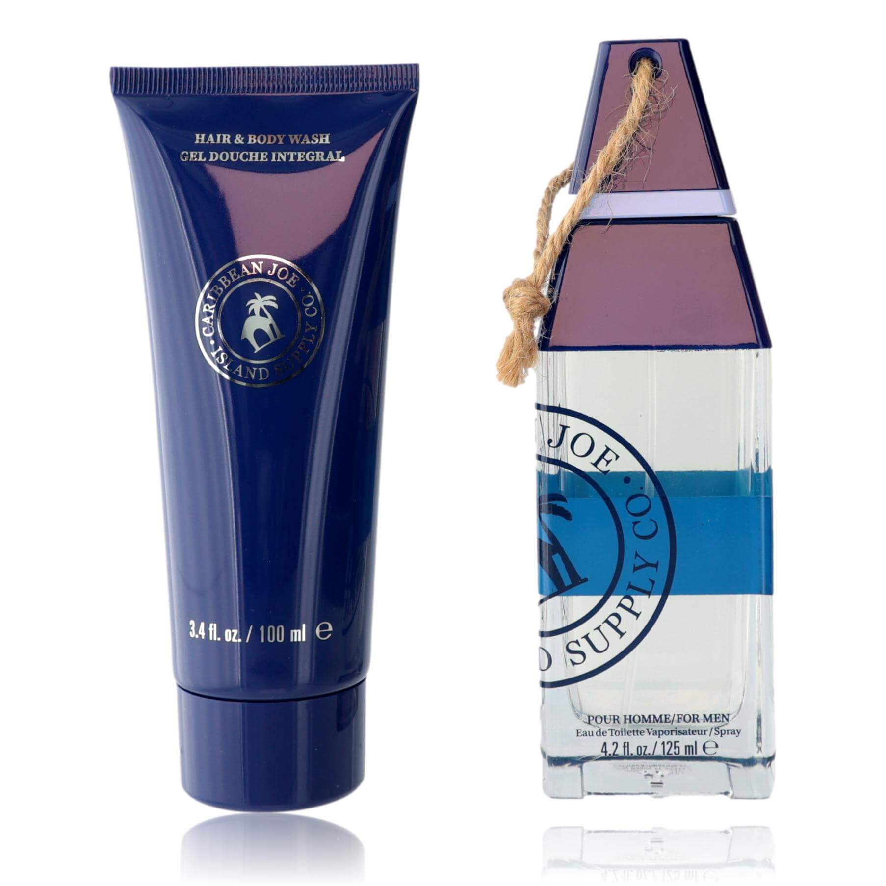 Sapphire Sands by Caribbean Joe, 2 Piece Gift Set for Men featuring hair & body wash and EDT spray.