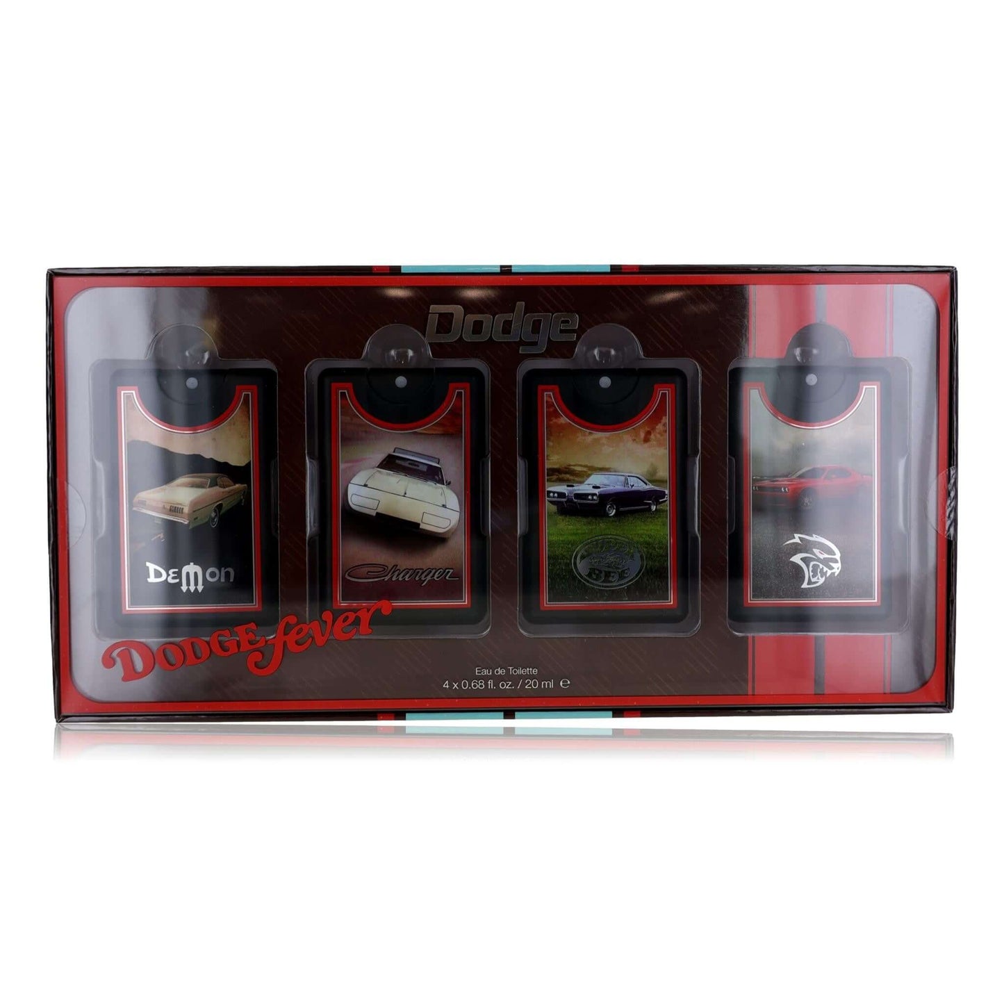 Dodge Fever by Dodge 4-piece men's pocket spray set, four mini bottles in box