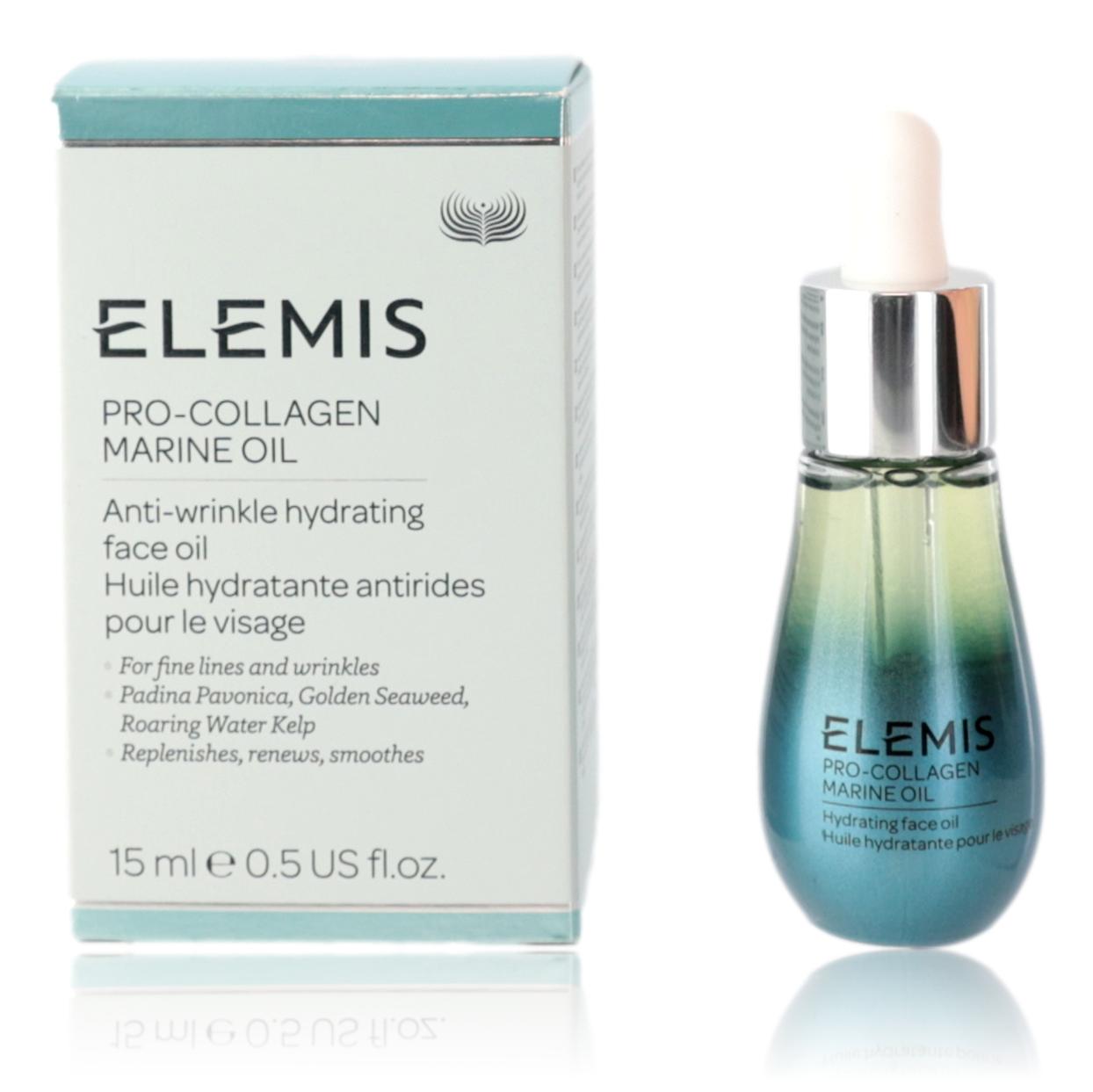 Elemis Pro-Collagen Marine Oil bottle with box, 15 ml anti-wrinkle hydrating face oil.
