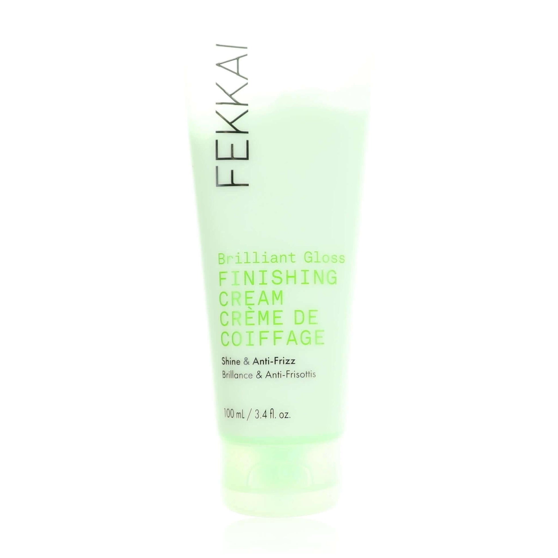 Fekkai Brilliant Gloss finishing cream in mint green squeeze tube, 3.4 oz