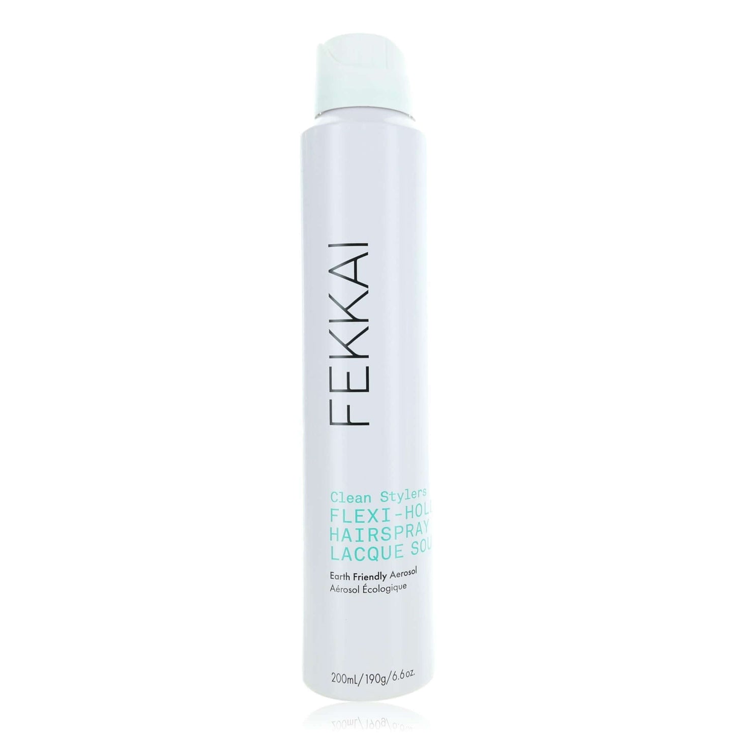 Hairspray bottle with white cap, Clean Stylers Flexi-Hold label