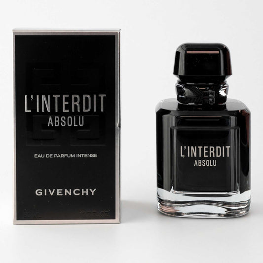 Givenchy L'Interdit Absolu intense eau de parfum spray bottle and box, black cap